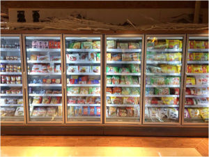 Supermarket Upright Display Showcase Freezer